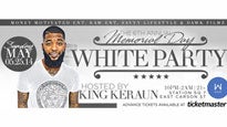 Memorial Day White Party with King Keraun presale information on freepresalepasswords.com