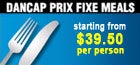 Enjoy Prix Fixe Dining...