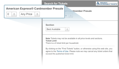 express american ticketmaster cardmembers