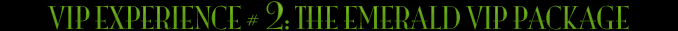 Vip Experience #2: The Emerald VIP Package