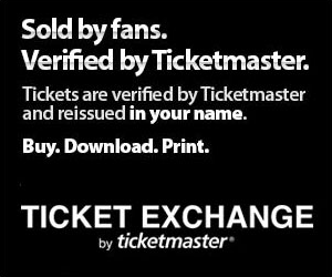 Sold by fans. Verified by Ticketmaster. Tickets are verified by Ticketmaster and reissued in your name. Buy. Download. Print. Ticket Exchange by Ticketmaster