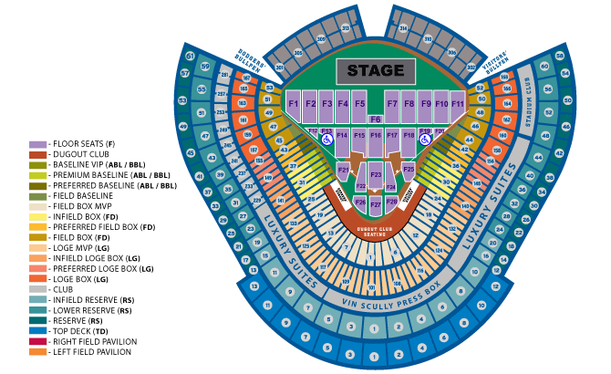 Dodger Stadium Seating Chart Ticketmaster