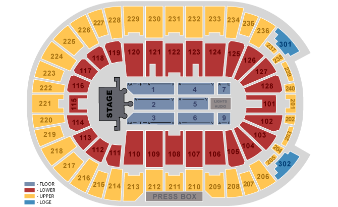 Dunkin Donuts Center Detailed Seating Chart