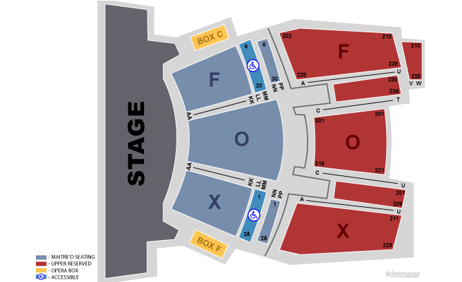 Seating Chart For Grand Theater At Foxwoods