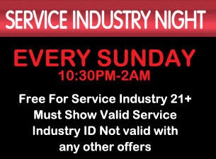 Service Industry Night Tickets Service Industry Night Tickets