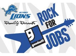 Goodwill Rock For Jobs Presented By The Detroit Lions presale information on freepresalepasswords.com