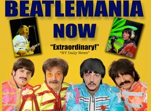 Beatlemania Now presale information on freepresalepasswords.com