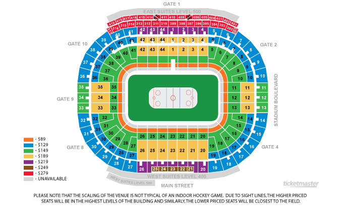 Seating Chart: 2013 Bridgestone Winter Classic