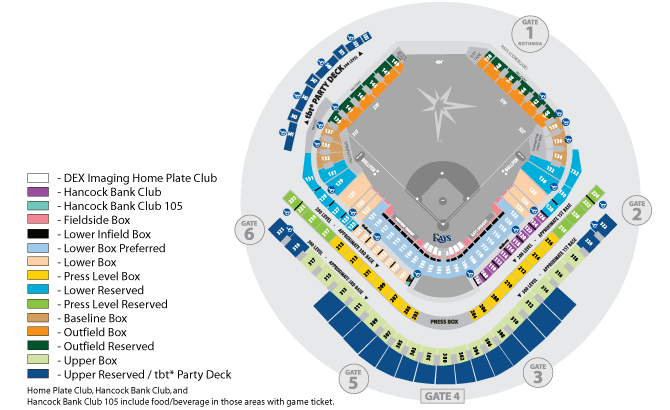 Seating Chart: Tampa Bay Rays