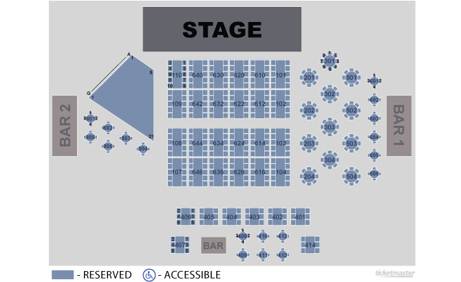 Seating Chart: The Canyon Full Reserved