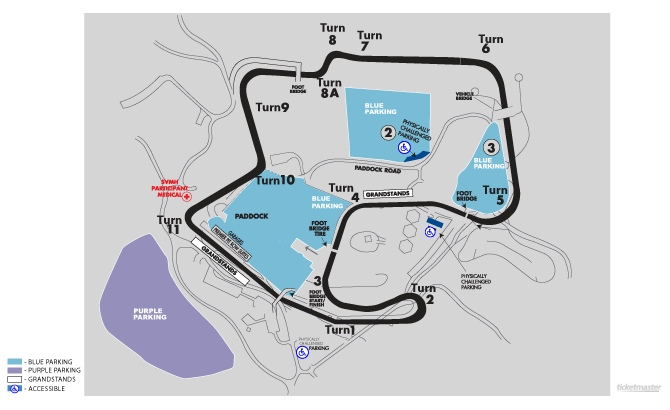Seating Chart: Mazda Raceway Laguna Seca