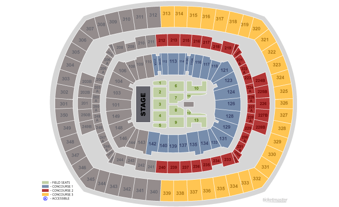 Metlife Seating Chart One Direction