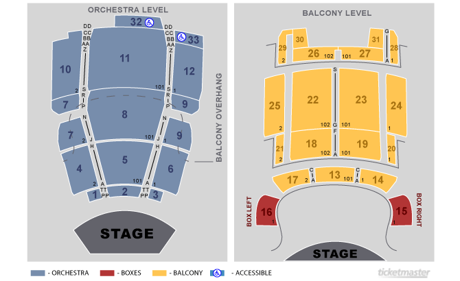 Seating Chart: Concerts