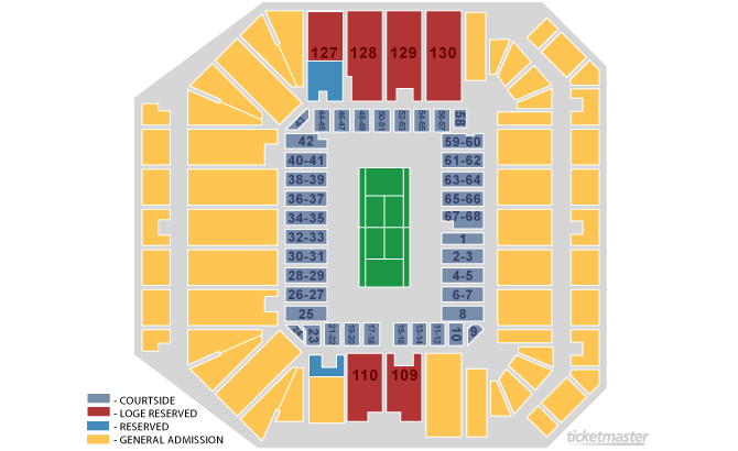 Arthur Ashe Seating Chart With Seat Numbers