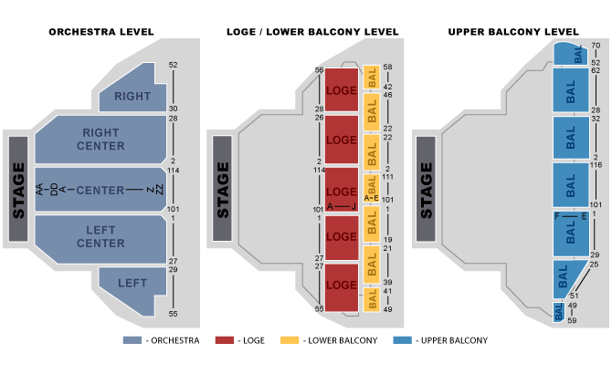 Seating Chart: Beacon Theatre