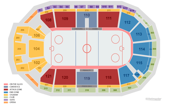 Seating Chart: ICE HOCKEY