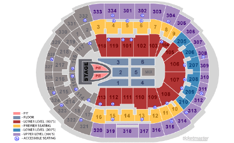 Staples Seating Chart Concert