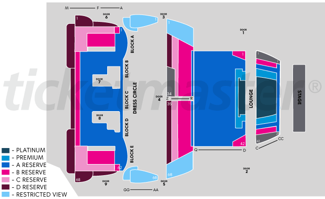 Crown Theatre Perth Seating Chart