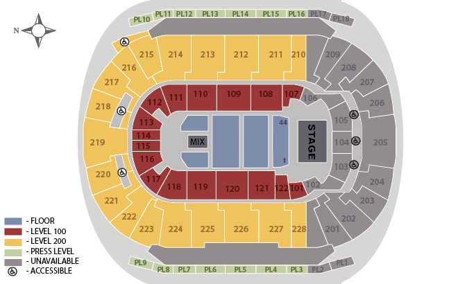 Stampede Corral Detailed Seating Chart