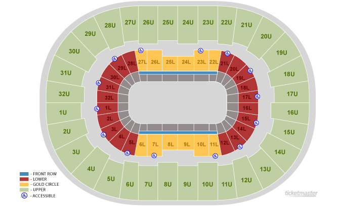 Bjcc Arena Detailed Seating Chart