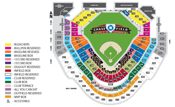 Chase Field Seating Chart Infield Reserve