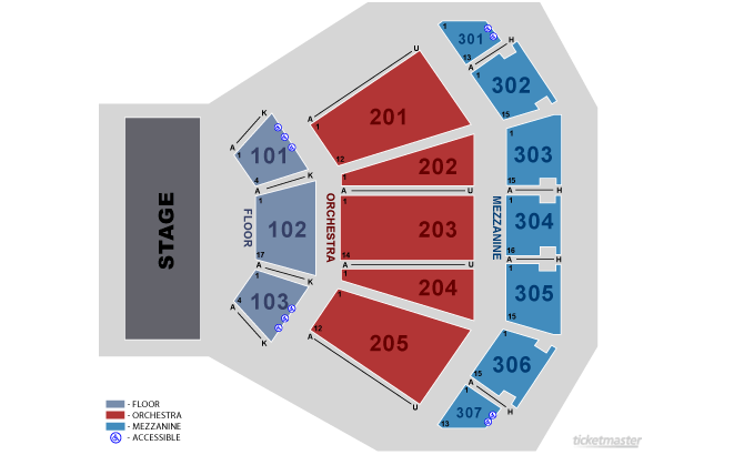 Horseshoe Venue Seating Chart