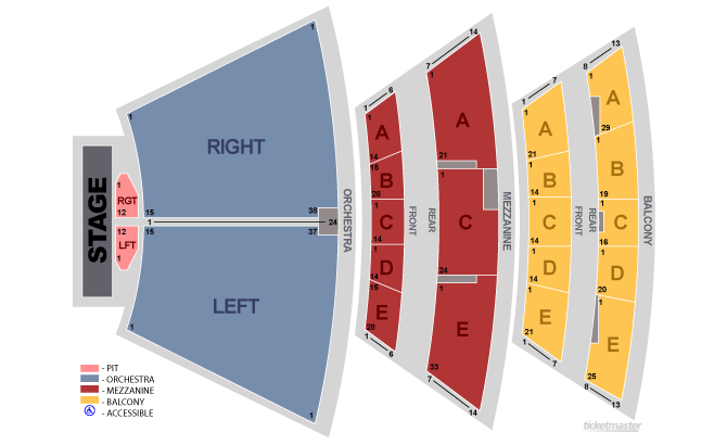 Braden Auditorium Seating Chart