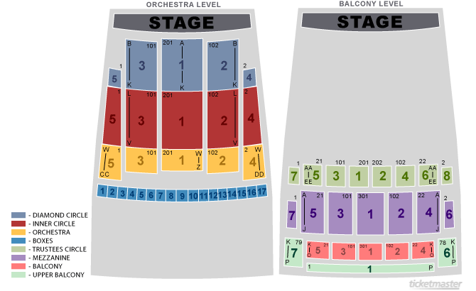 Detroit Opera House Seating Chart Detailed