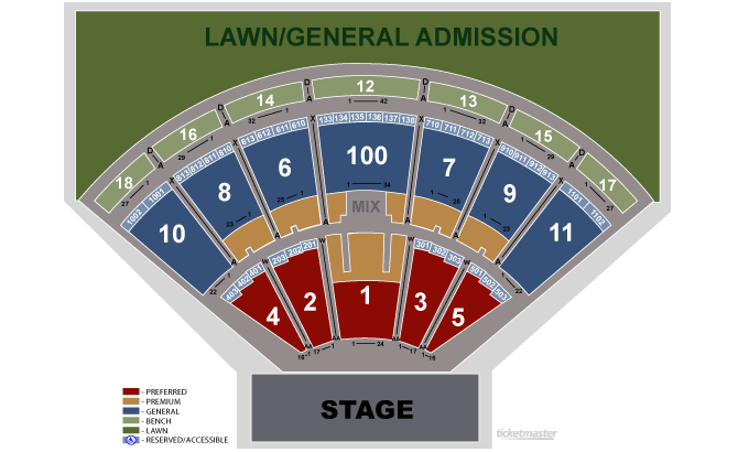 Bethel Woods Lawn Seating Chart