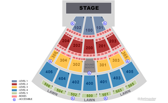 Darien Lake Seating Chart With Seat Numbers