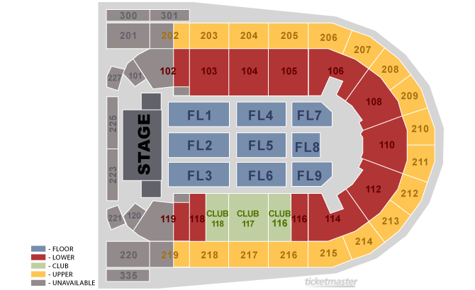 Mohegan Sun Arena Seating Chart With Rows
