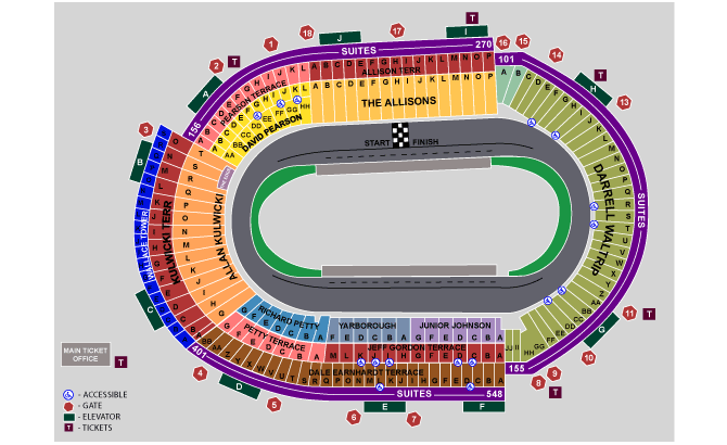 Seating Chart Of Bristol Motor Speedway