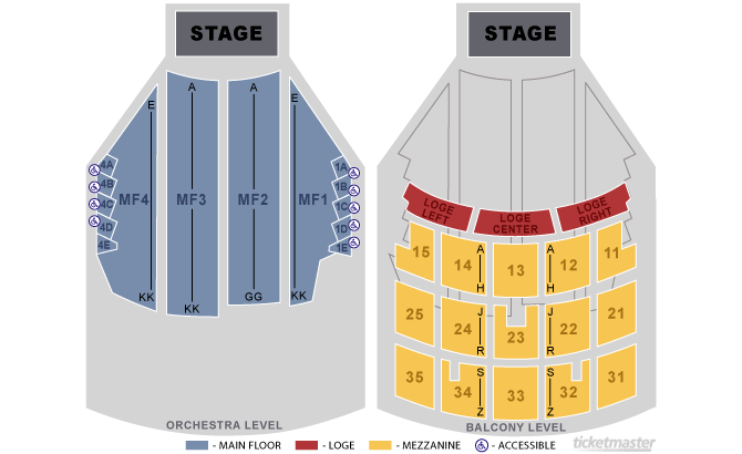 The Paramount Theater Seating Chart