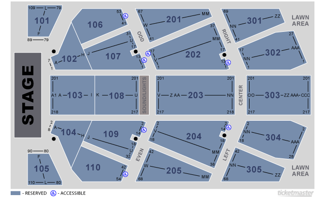 Pier Six Concert Pavilion Seating Chart