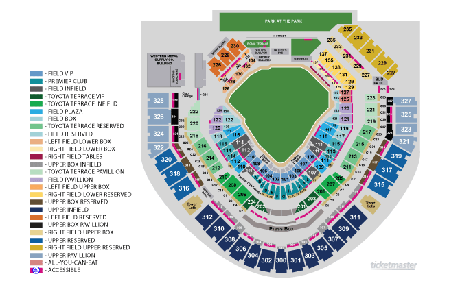 San Diego Padres Tickets Seating Chart
