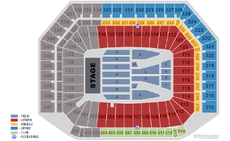 Ticketmaster ford field seating chart