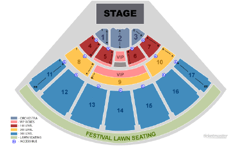 Gerald ford amphitheatre seating chart #7