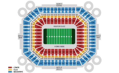 Ticketmaster ford field seating chart #4