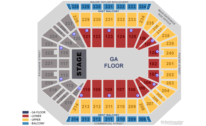 Dcu Center Worcester Ma Level Lower Side Ticket Seat Stage.